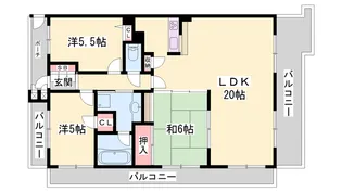 グラジオ神屋町【1001号室】の間取り