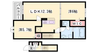 メゾン・カルムA【2階】の間取り