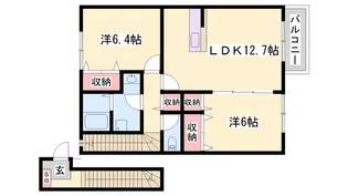 カトレーヴⅠ【201号室】の間取り