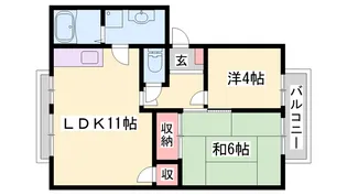 マザーグース【A201号室】の間取り