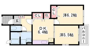 アルバ・ソーレ【1階】の間取り