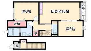 サンリット・ベルD【2階】の間取り