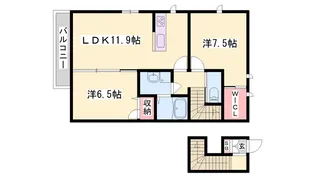 シャーメゾン兼田【205号室】の間取り