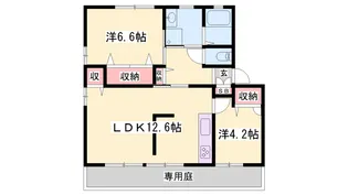 サンコート赤坂【1階】の間取り