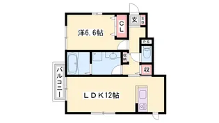 トワフェールフジタ【1階】の間取り