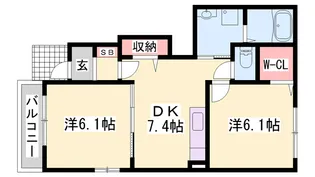 グランツ メゾンⅡ【1階】の間取り