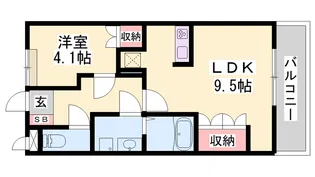 フローリィ・パルク・ヴィーブル【2階】の間取り