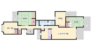 藤和ライブタウン新在家 3番館【4階】の間取り