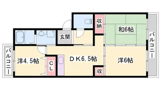 日成日笠コーポ【2階】の間取り