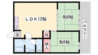 プレジデントふくなが【202号室】の間取り