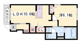 ル・レーブ坂上Ⅰ【1階】の間取り