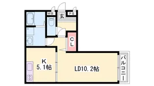 K・プラウド【103号室】の間取り