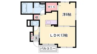 ラシュレ白浜【1階】の間取り
