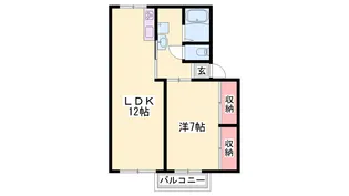 クレール山手【1階】の間取り