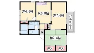 ディアスタツノ【0201号室】の間取り