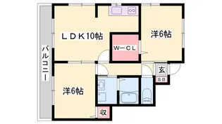 レイクサイド茜が丘【1階】の間取り