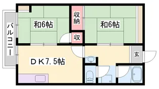 コーポ澤田【2south号室】の間取り