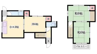 兵庫県加古郡播磨町南大中2【一戸建】の間取り