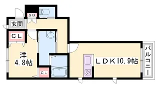 シャーメゾン ティフトングラス【2階】の間取り