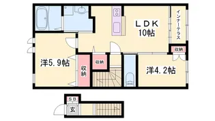 スプリングガーデン【2階】の間取り