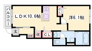 ル・レーブ坂上Ⅰ【1階】の間取り