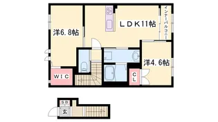 フェリーチェ今宿【2階】の間取り