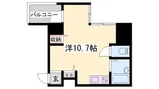 ONELIGHT博労町【401号室】の間取り