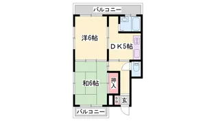 京口セントラルハイツ【3F-W号室】の間取り