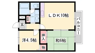 サンエクレール B棟【106号室】の間取り