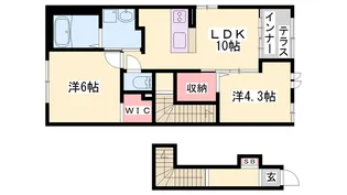 グリーンハーベスト【202号室】の間取り