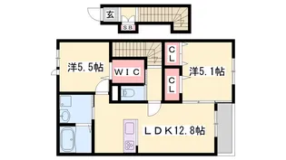 プレル ウエスト【2階】の間取り