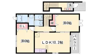 エレガンシア【2階】の間取り
