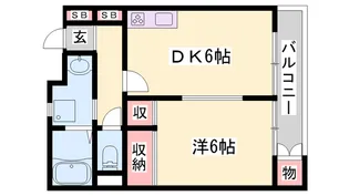 サンシャインB【1階】の間取り