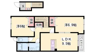 プログレスⅠ【201号室】の間取り