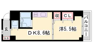 ファーストイン英賀保駅前【501号室】の間取り
