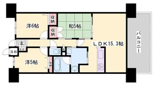 エスリード姫路【303号室】の間取り