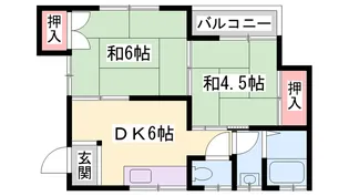 シンプルライフ田寺【201号室】の間取り