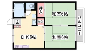サンシティー北新在家 B棟【206号室】の間取り