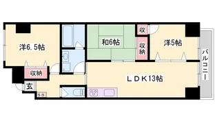 ブルーエス【6階】の間取り