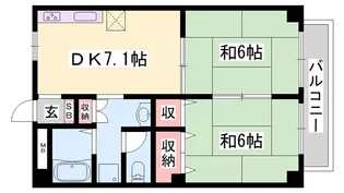 アメニティー英賀保【2階】の間取り