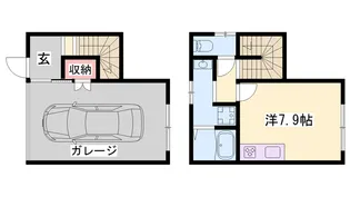 ガレージロタス白国【01号室】の間取り