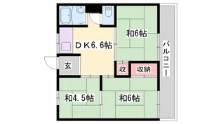 伊保高山ハイツⅠ【2階】の間取り