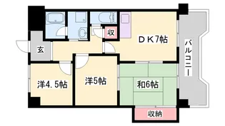 ロイヤルコーポ伊保【5階】の間取り