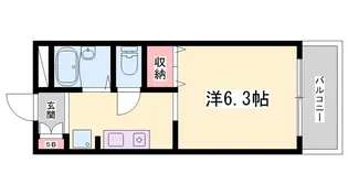 アミスタ花北【2階】の間取り