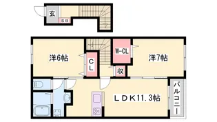 エスペランサ【2階】の間取り
