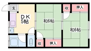 岸荘【10号室】の間取り