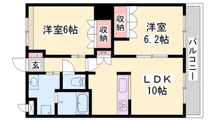 サンライズ高町【2階】の間取り