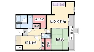 ドール辻井【4階】の間取り