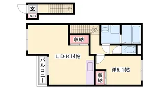 ディライトハウス宝殿【2階】の間取り