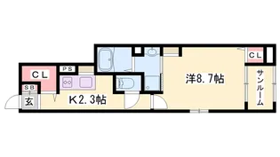 フェリスⅢ【1階】の間取り